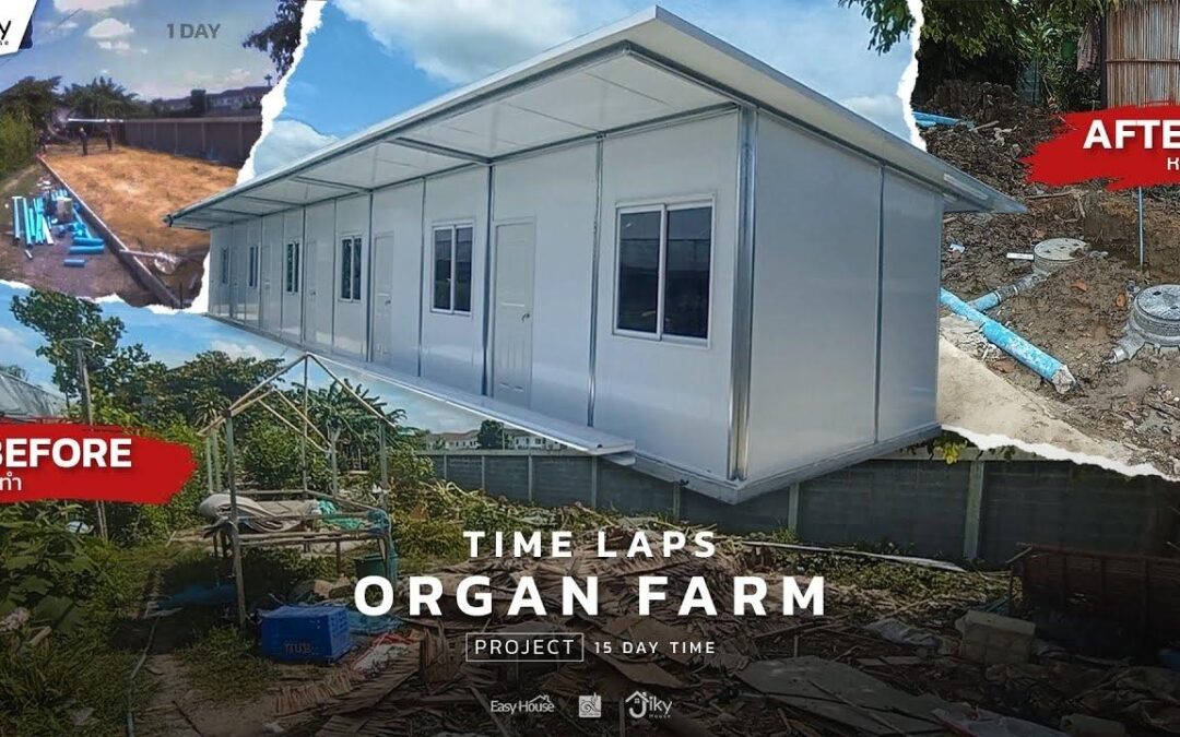 สร้างบ้านพักคนงาน สำเร็จรูป Organ Frame ขนาด 3×6 เมตร แข็งแรง ติดตั้งรวดเร็ว พร้อมใช้งาน เหมาะสำหรับโรงงาน ไซต์งาน และโครงการก่อสร้าง